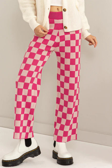 Pink Checkered Pants
