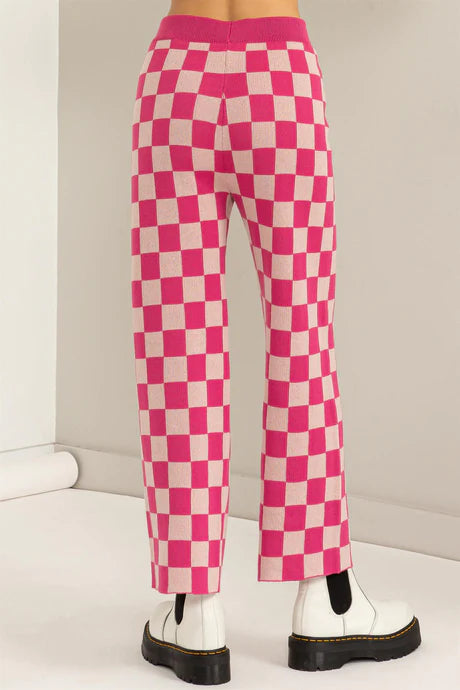 Pink Checkered Pants