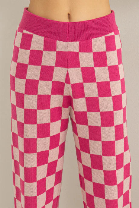 Pink Checkered Pants