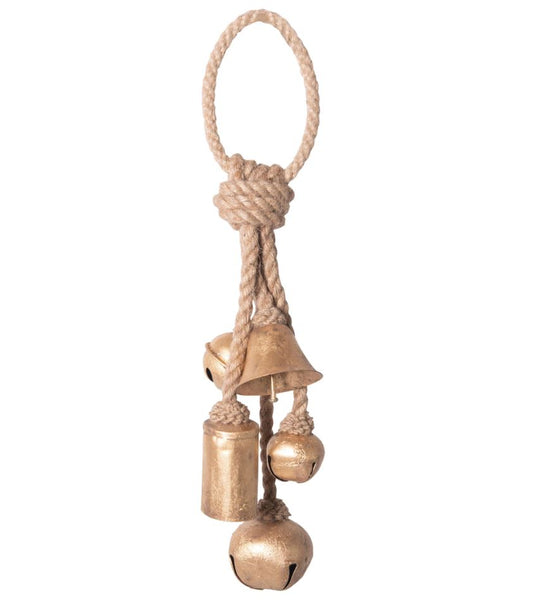 Metal Bells on Jute Hanger