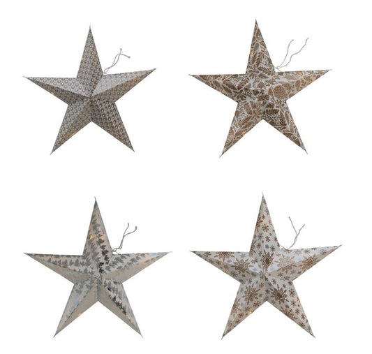 18in Paper star w/LED lights